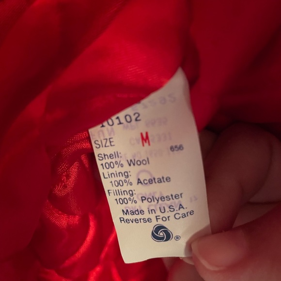 Orvis Women’s Red Wool Coat size M - Picture 5 of 8